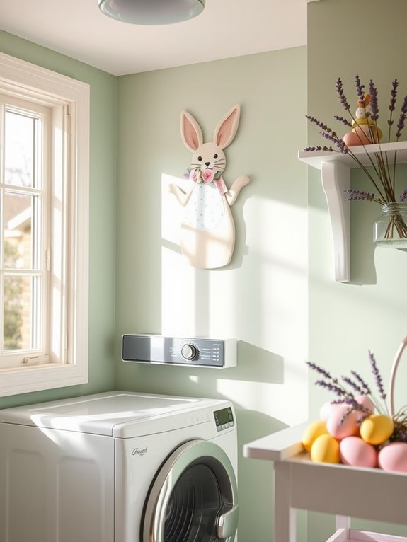 playful rabbit themed decor