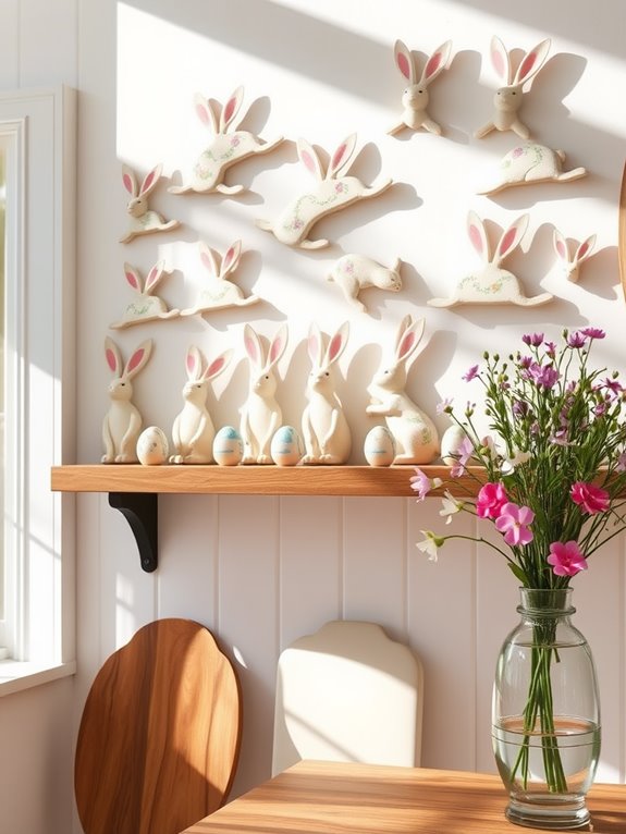 playful rabbit themed decor