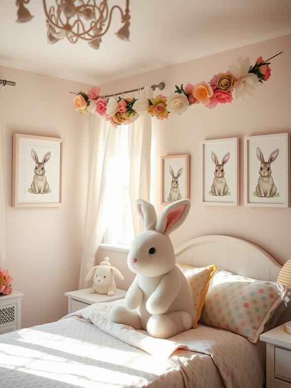 playful rabbit themed illustrations