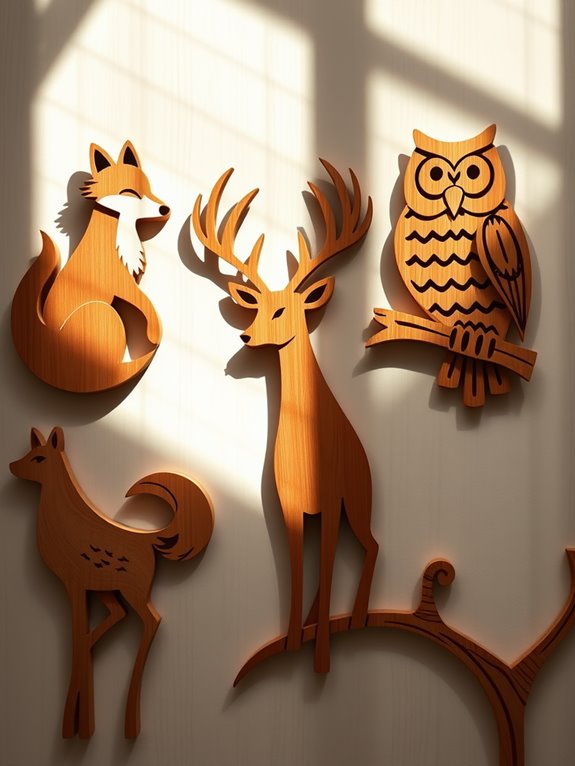 playful shadowy animal shapes