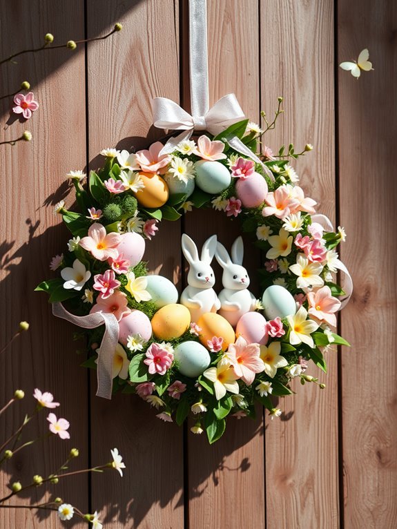 playful springtime door decor