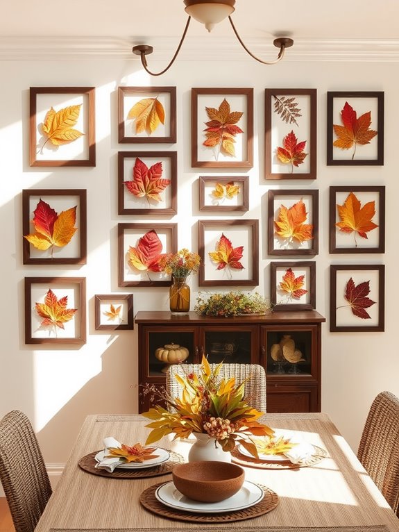 pressed botanical art display