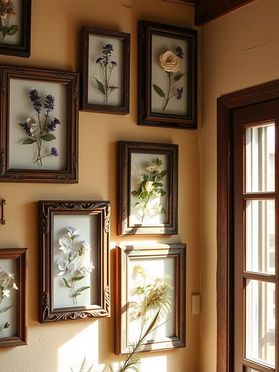 pressed floral art display