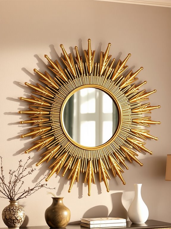 radiant decorative wall mirror