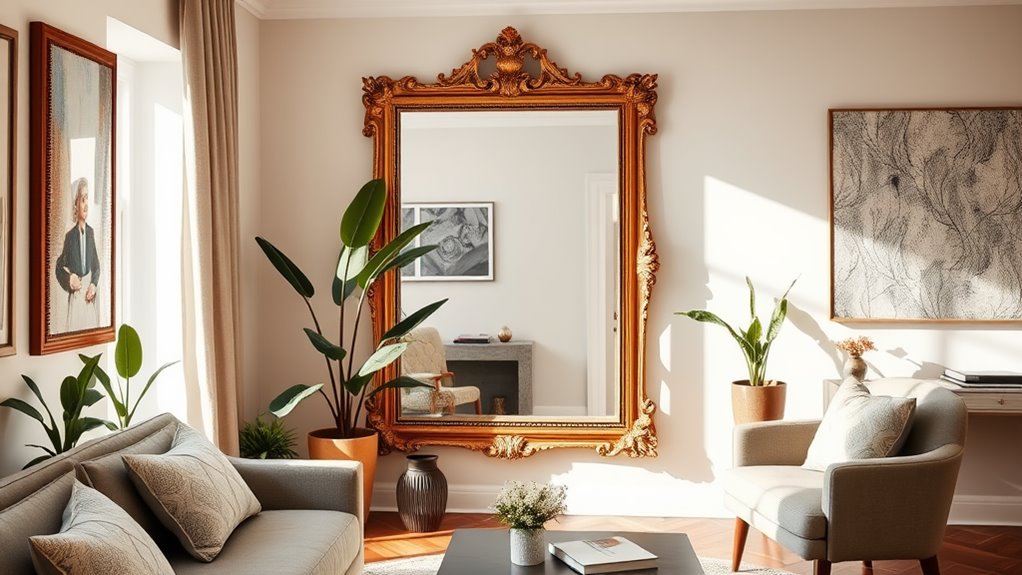 rectangle wall mirror decor