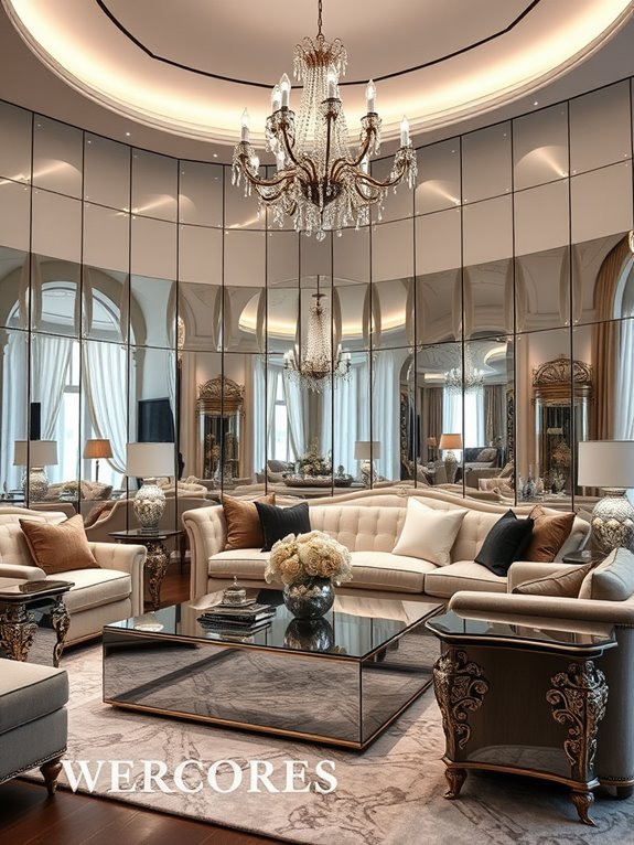reflective decorative furniture pieces