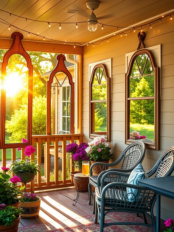 reflective outdoor beauty decor