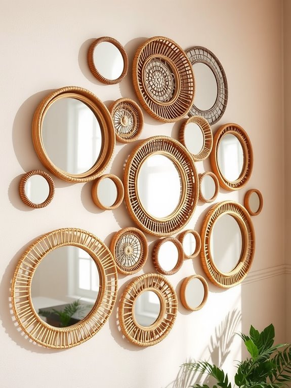 reflective surfaces creating depth