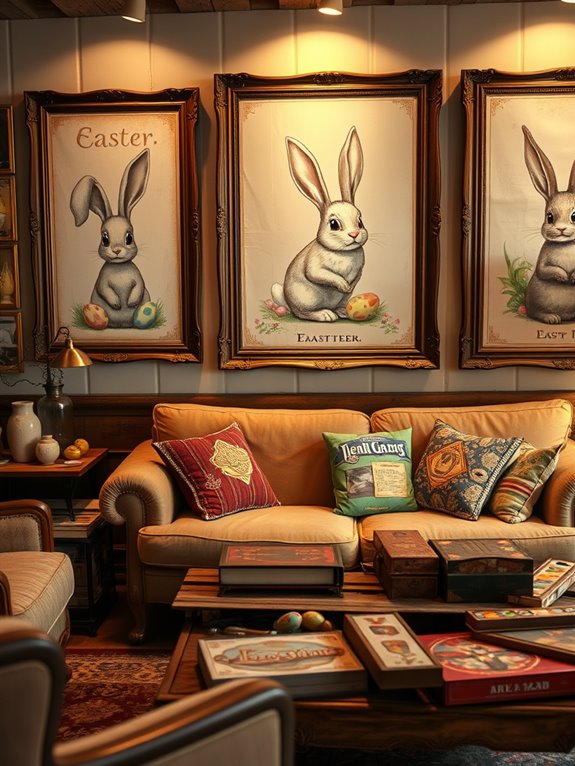 retro easter art prints