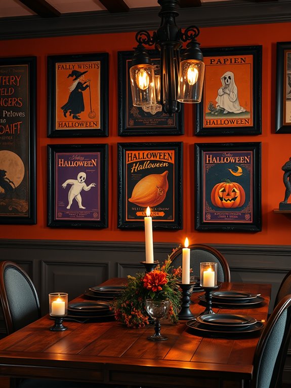 retro halloween art prints