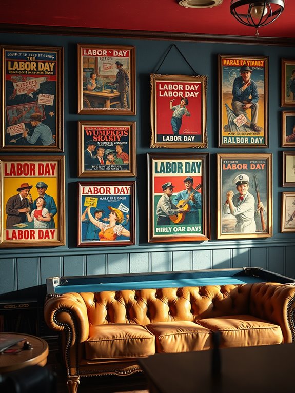 retro labor day artwork