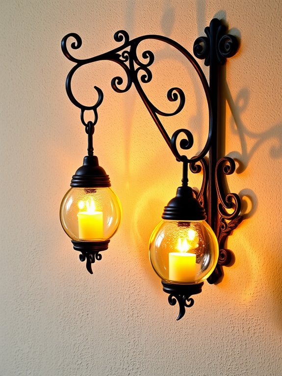 retro metal wall support