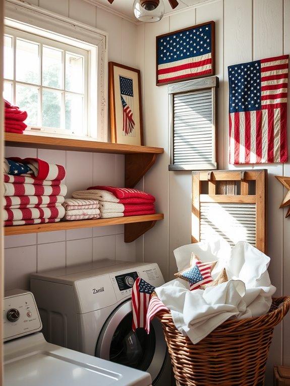 retro patriotic flag artwork
