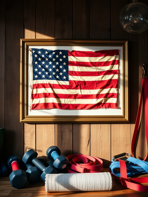 retro patriotic flag decor