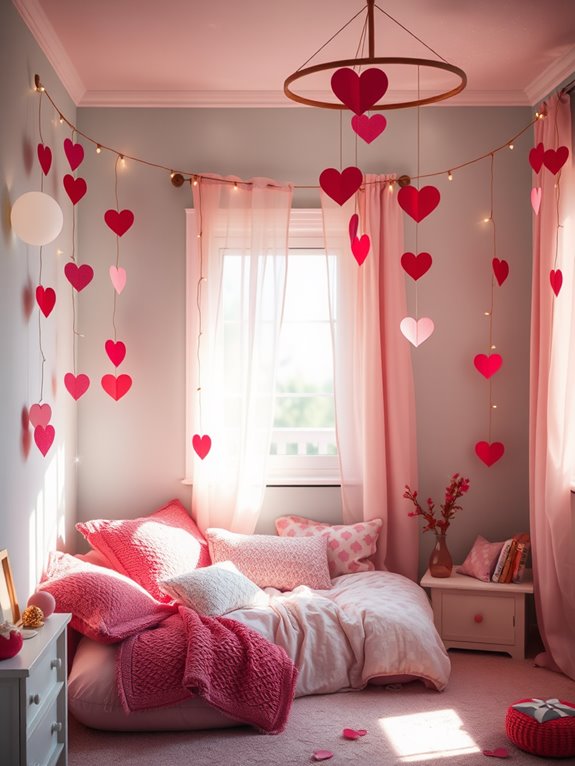 romantic decorative heart garland