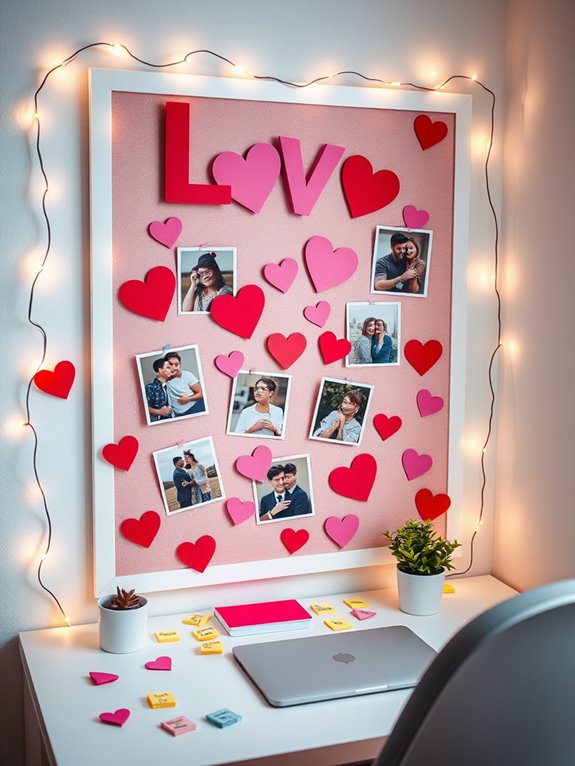 romantic diy bulletin board