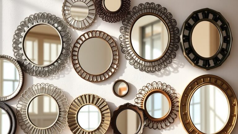 round decorative wall mirrors