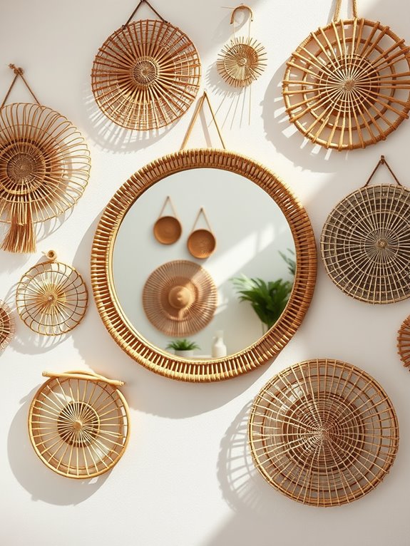 round woven wall decor
