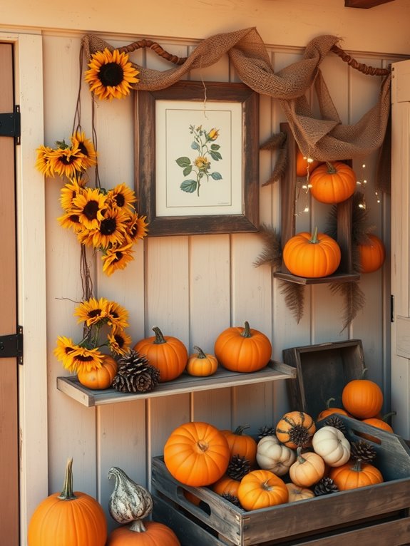 rustic autumn themed home accents