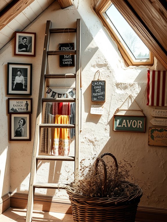 rustic ladder decor showcase