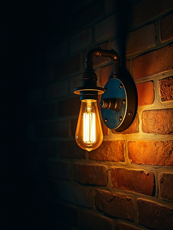 rustic metal wall fixture