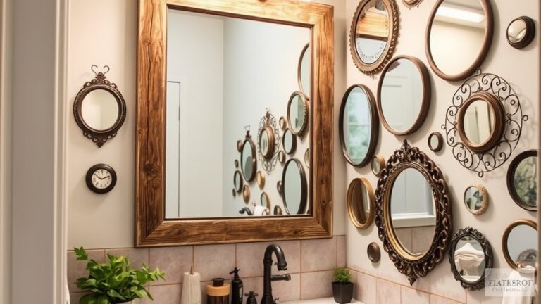 rustic mirror bathroom decor