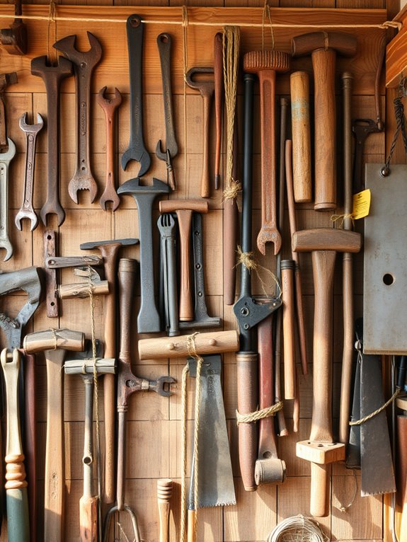 rustic vintage tool decor