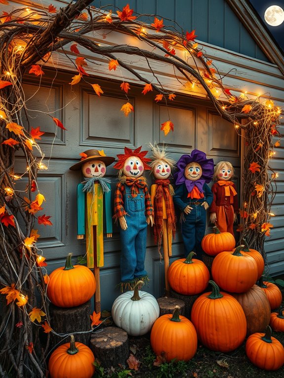 scarecrow themed gathering area
