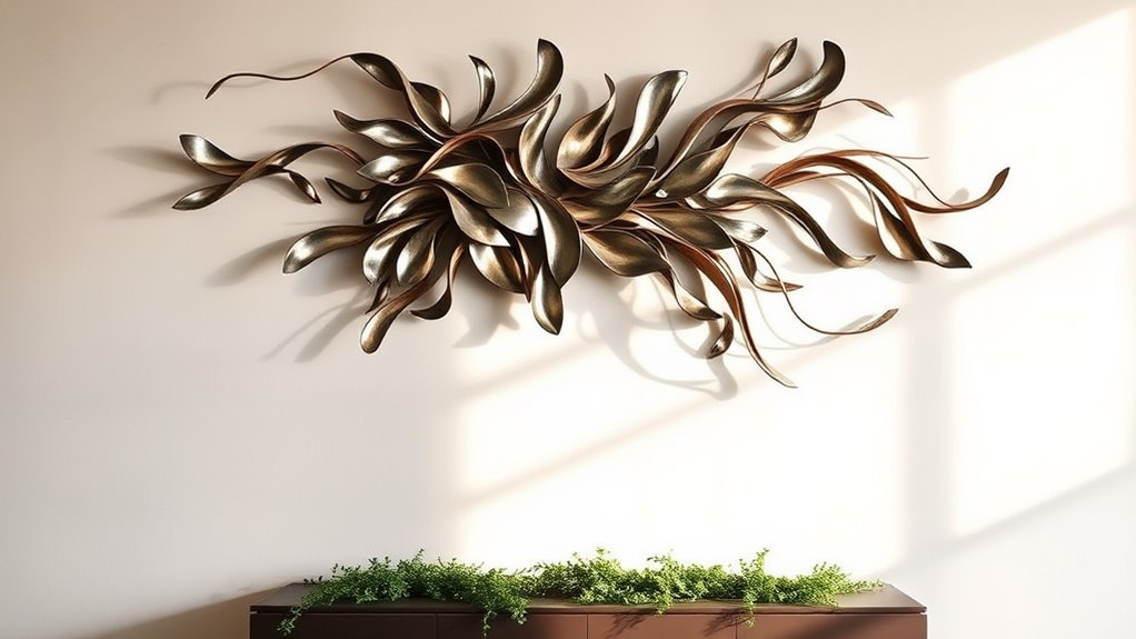 sculptural art enhances ambiance