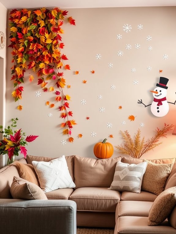 seasonal decor with decals
