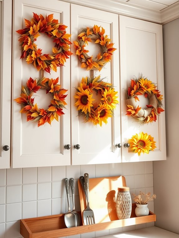 seasonal decorative wreath displays