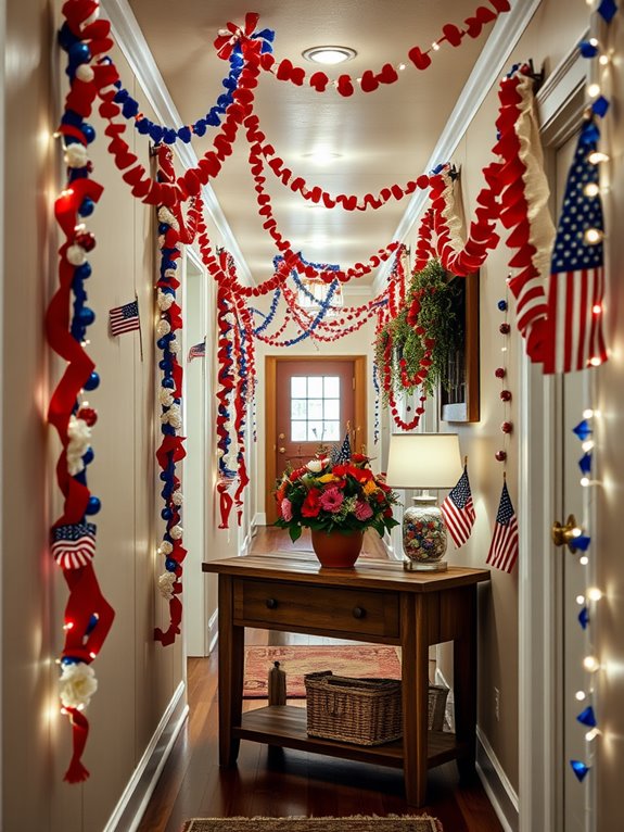 seasonal displays featuring flags