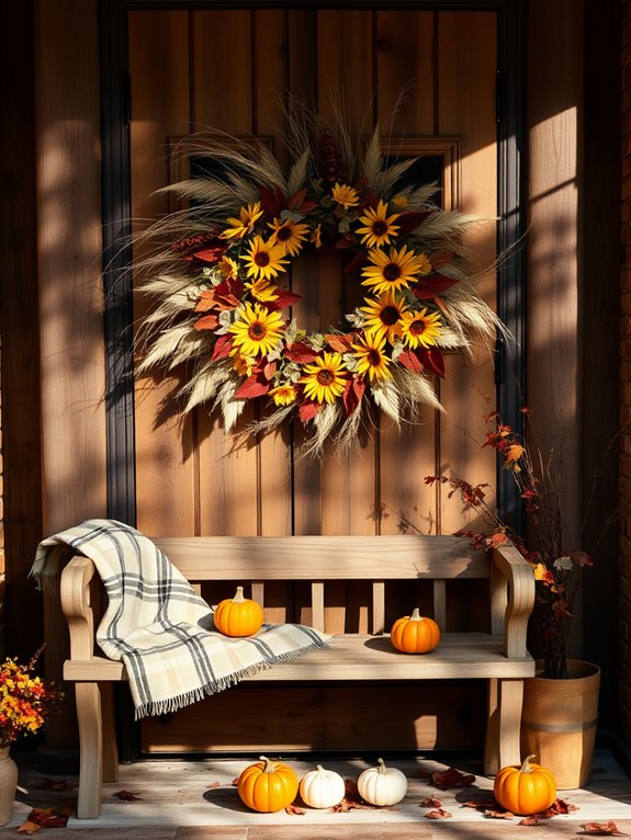 seasonal rustic wreath decorations