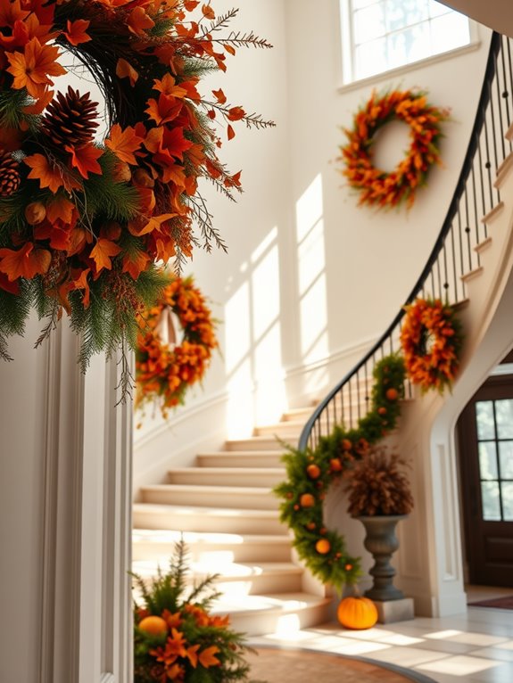 seasonal wreaths add warmth