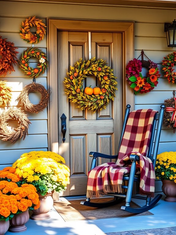 seasonal wreaths for entryways