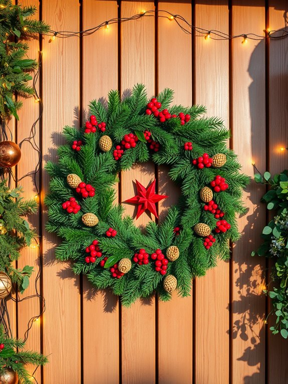 seasonal wreaths with nature