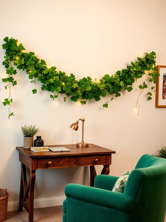 shamrock garland decoration project