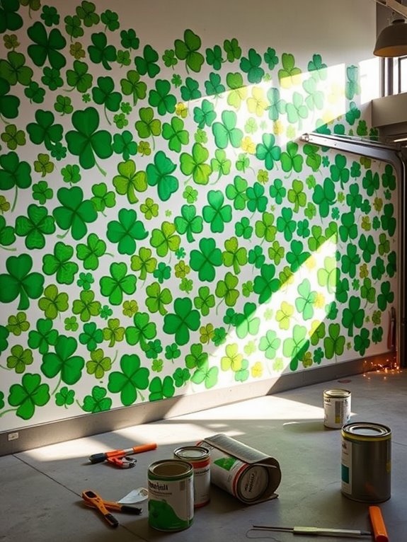 shamrock mural decoration ideas