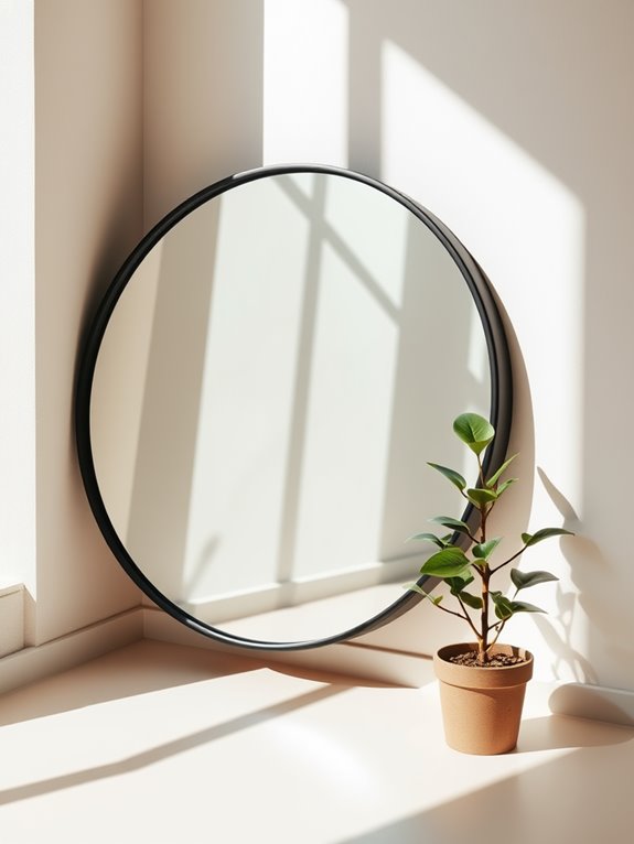 simple round mirror elegance