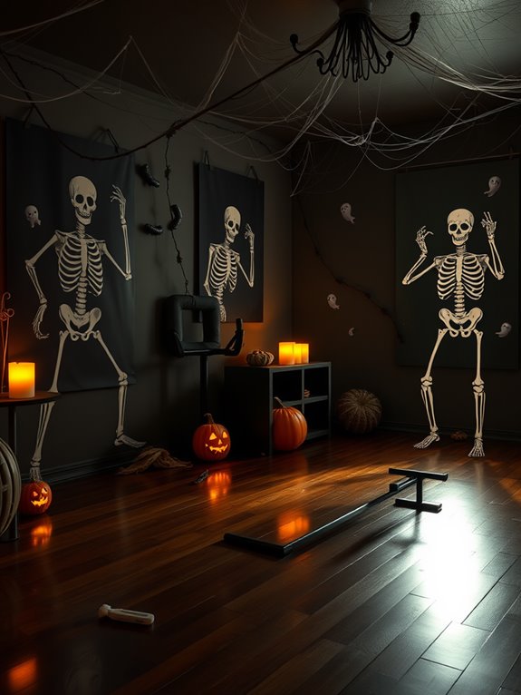 skeleton exercise instruction posters