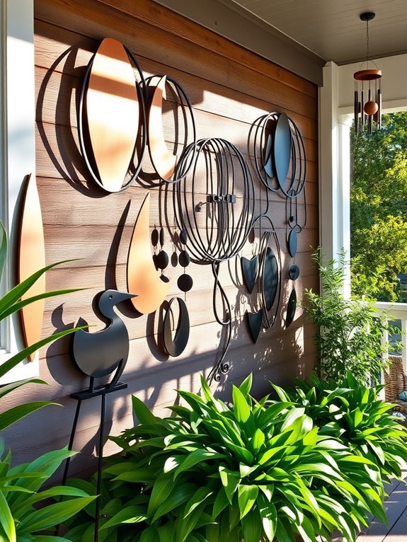 sleek contemporary metal decor