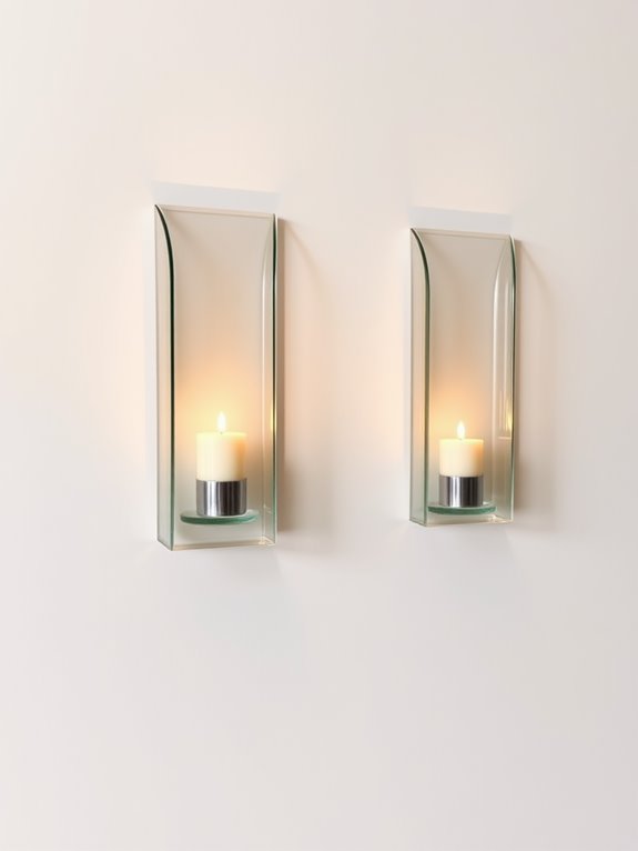 sleek minimalist glass holder
