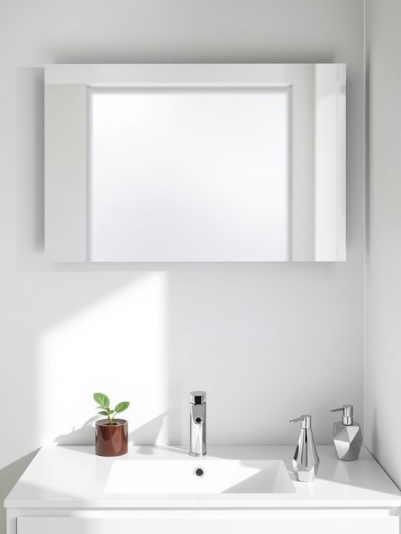 sleek streamlined modern mirrors