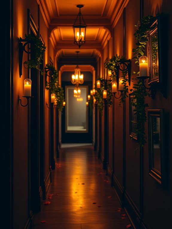 softly glowing candle holders
