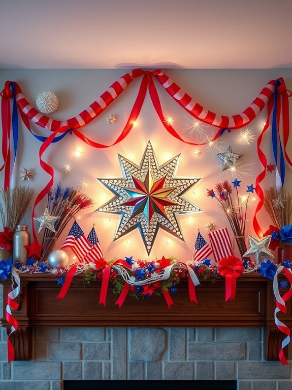 sparkling star table decoration