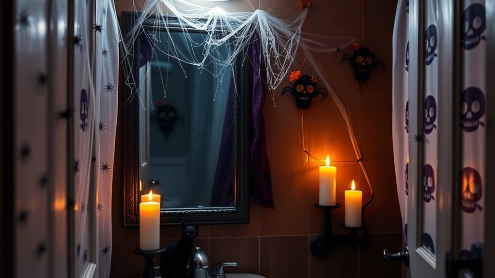 spooky bathroom halloween decor