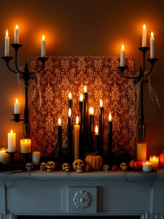 spooky candle displays designed
