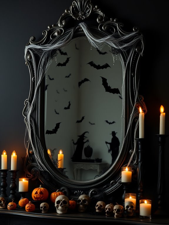 spooky reflective wall art