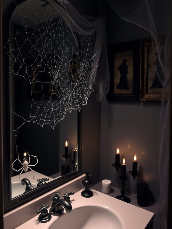 spooky spider web decorations