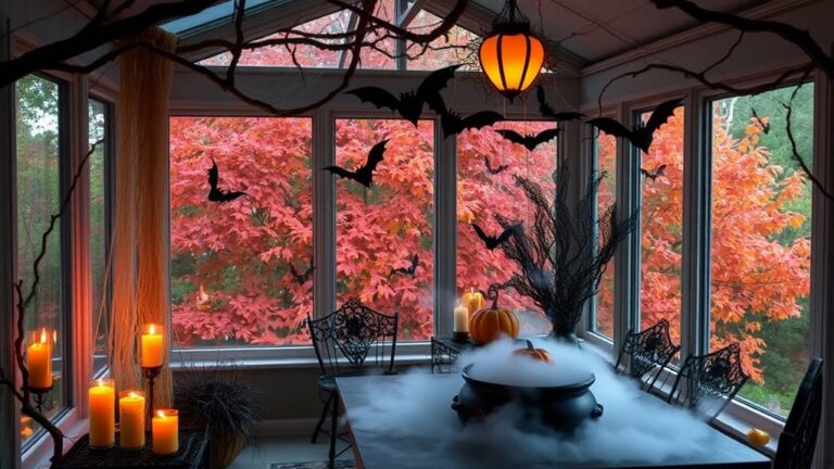 spooky sunroom halloween decor